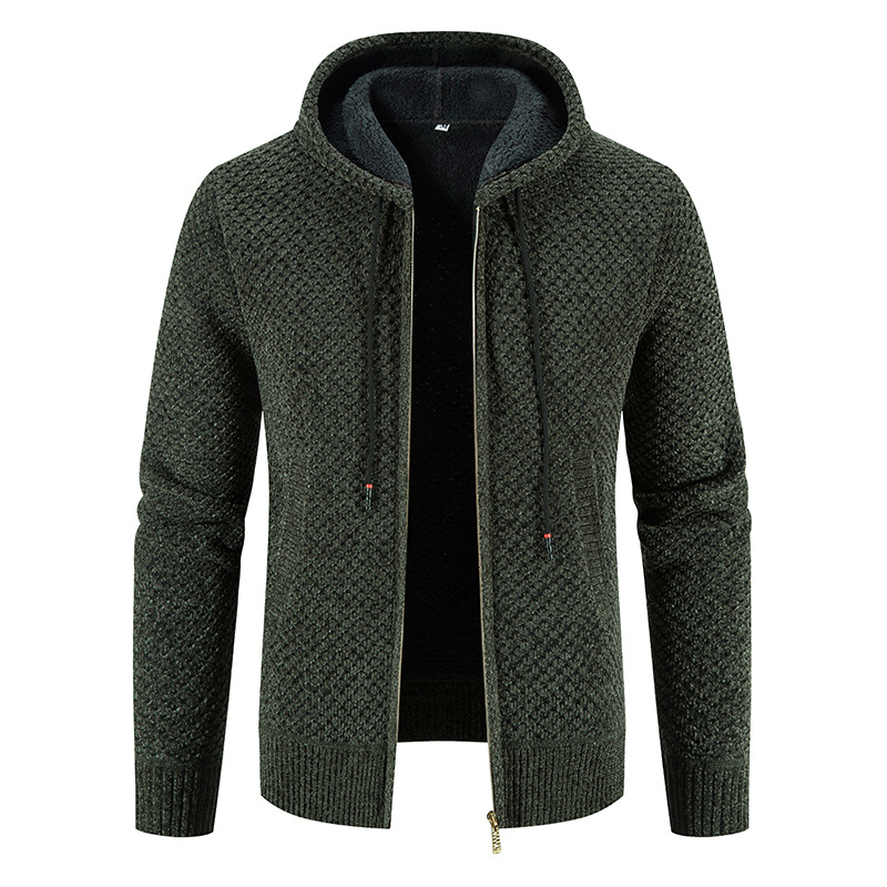 Men's Ribbed Knit Warm Cardigan Sweater