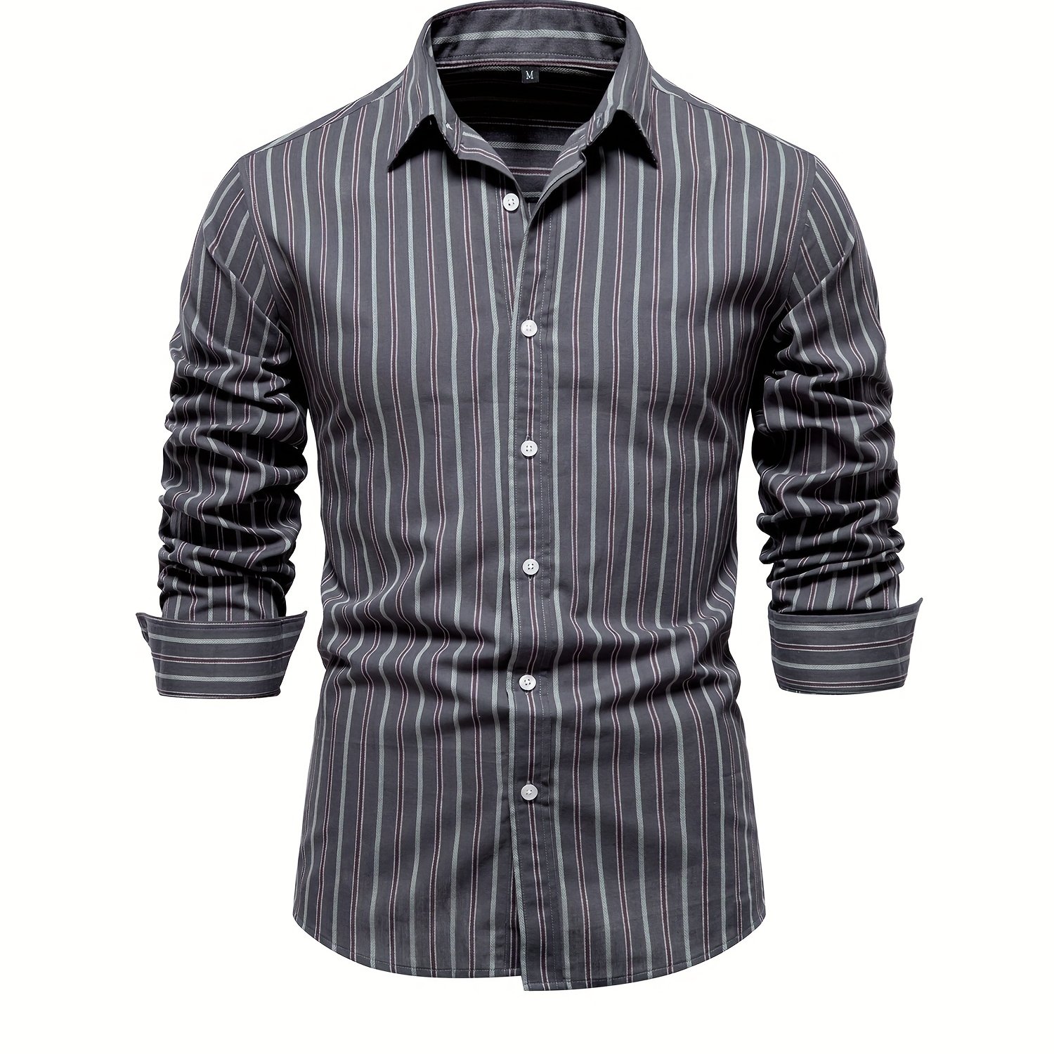 Men's Various Stylish Stripe Pattern Casual Daily Long Sleeve Lapel Shirt