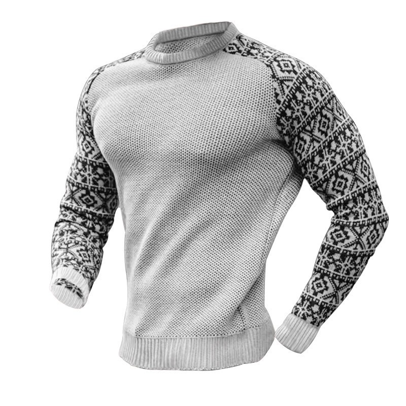 Men's Pullover Casual Long Sleeve Round Neck Sweater
