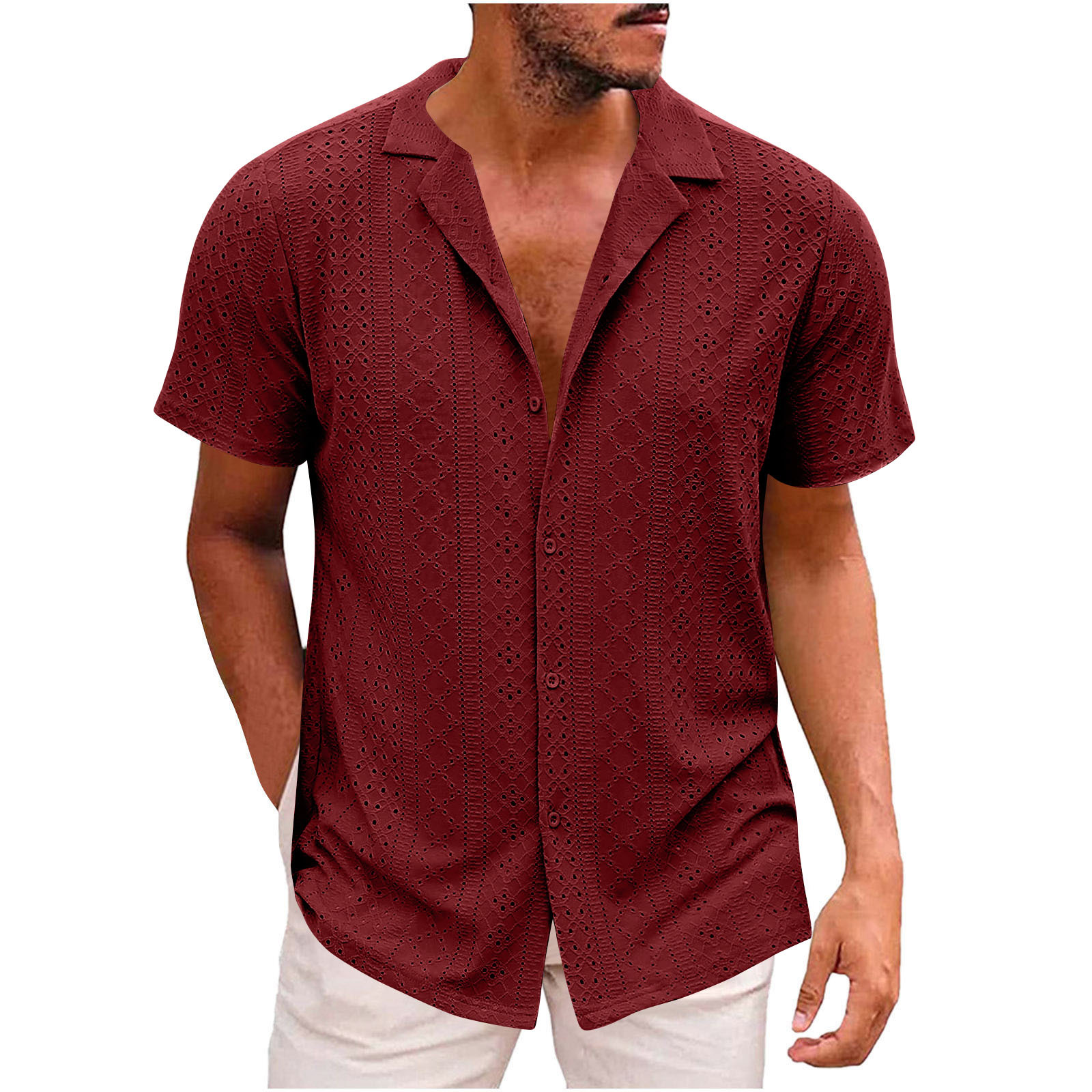 Men's New Fashion Turn-down Collar Shirt