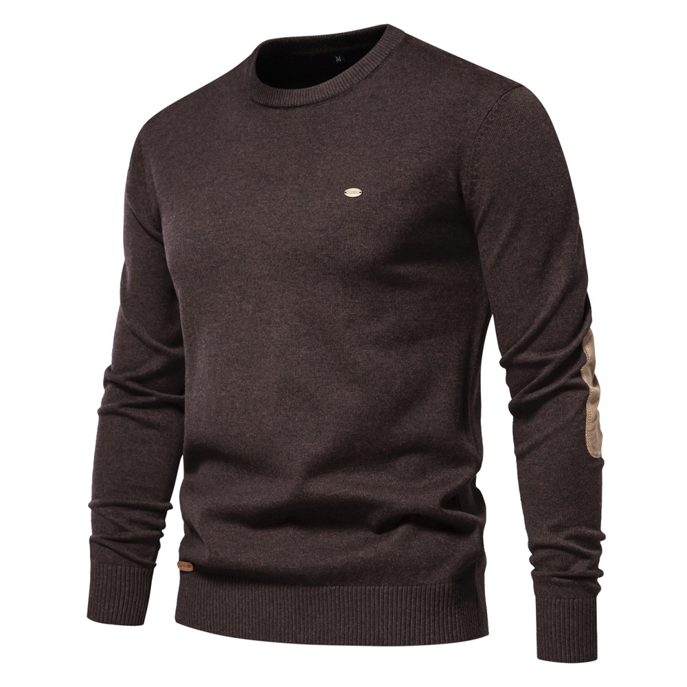 Men's Casual Crew Neck Pullover Knit Sweater