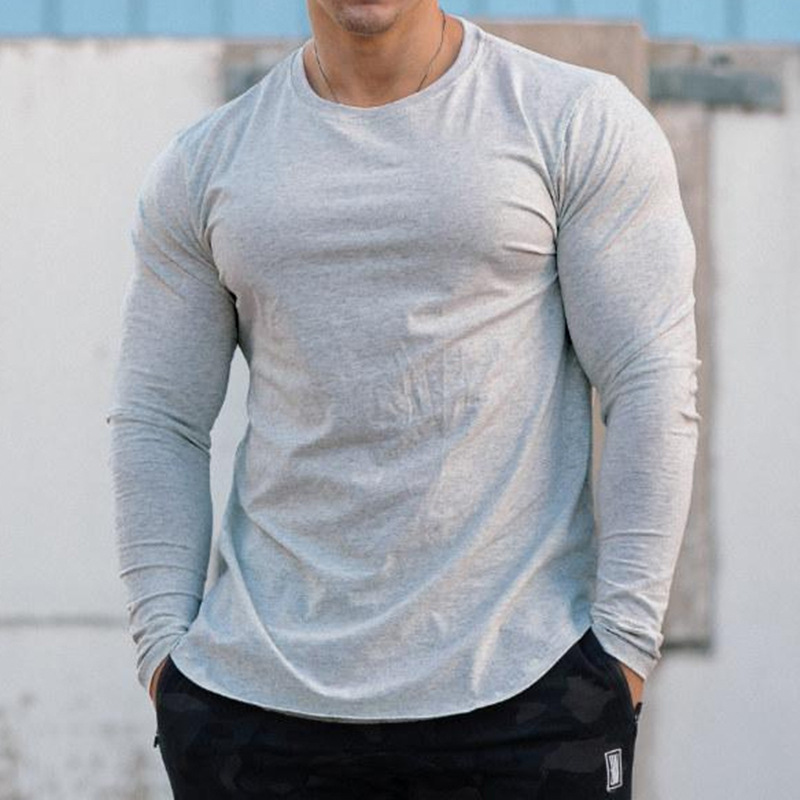 Men's Basic Long Sleeve Cotton T-shirt