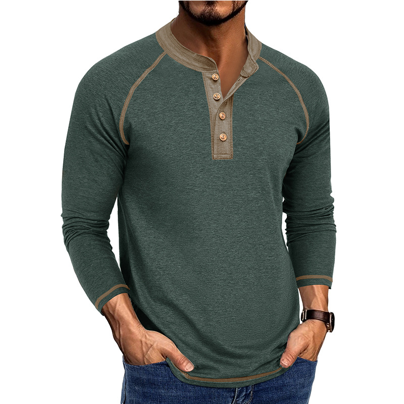 Men’s Long Sleeve Henley Shirt