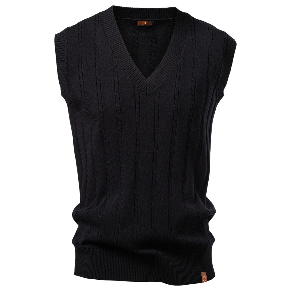 Men’s Cable Knit V-Neck Sweater Vest