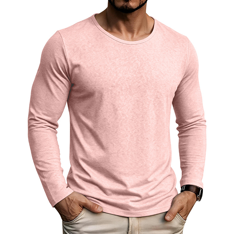 Men's Cotton Linen Long Sleeve T-Shirt