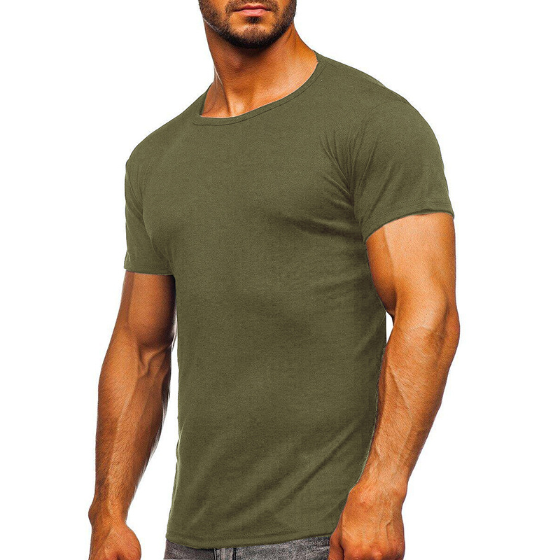 Men's Crew Neck Short Sleeve T-Shirt - Classic Fit Basic Layering Tee