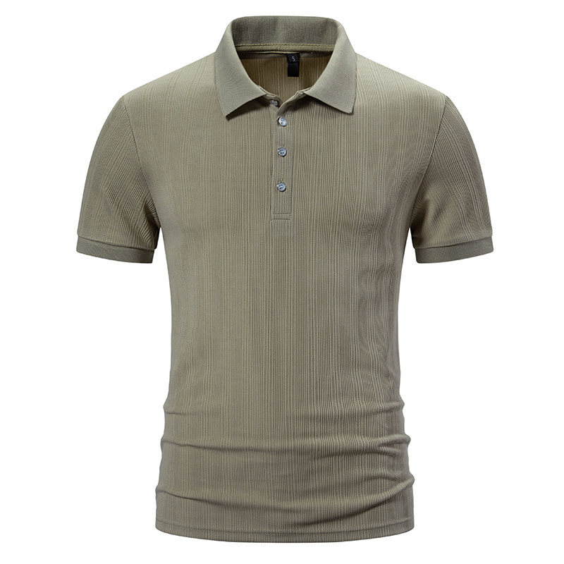 Men's Polo Shirt - Summer New Solid Color Casual Pique Collar Short Sleeve T-Shirt Base Shirt