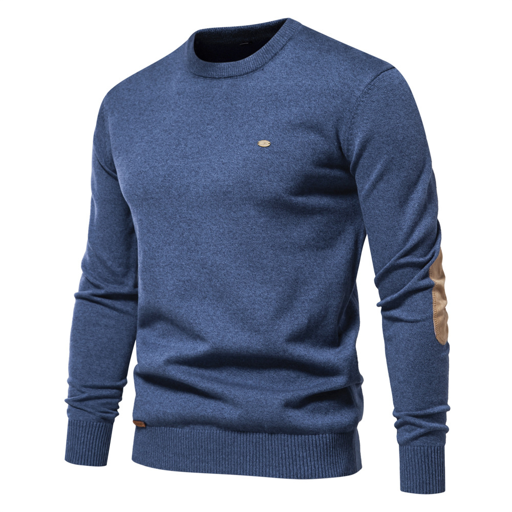 Men's Casual Crew Neck Pullover Knit Sweater