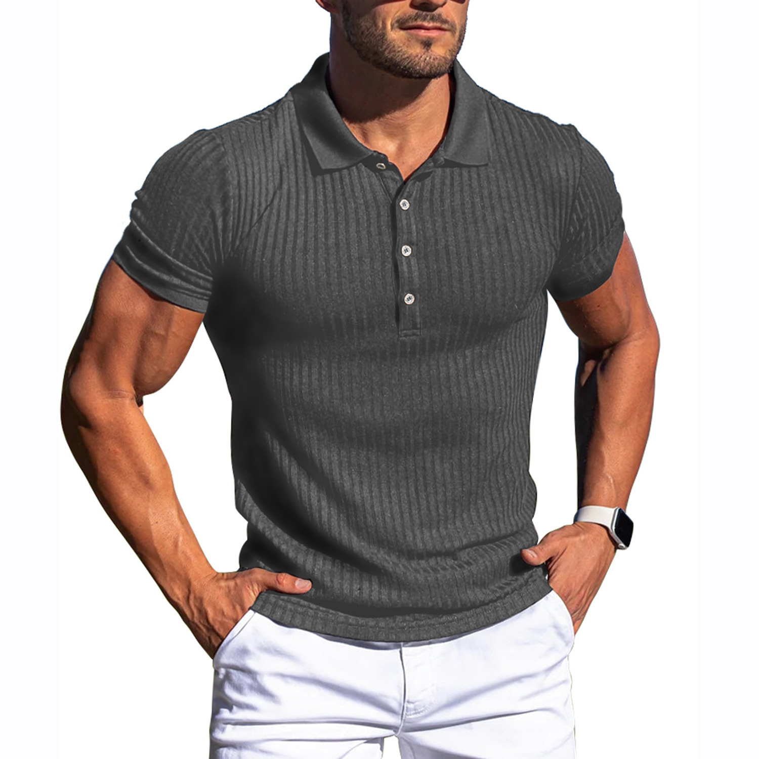 Sechrist Ribbed Fabric Short Sleeves T-shirt