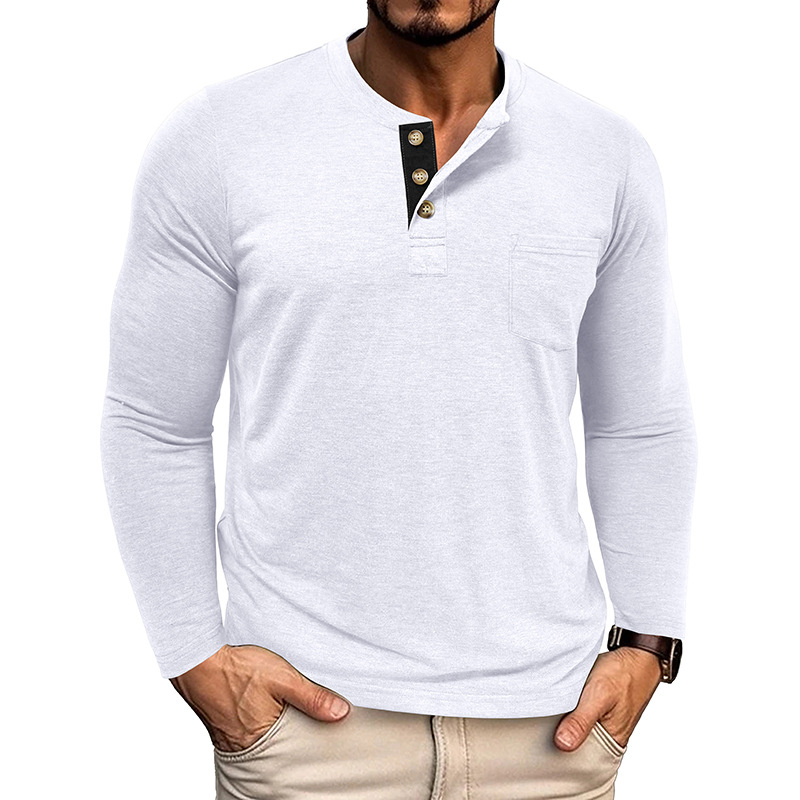 Men’s Casual Long Sleeve Henley T-Shirts