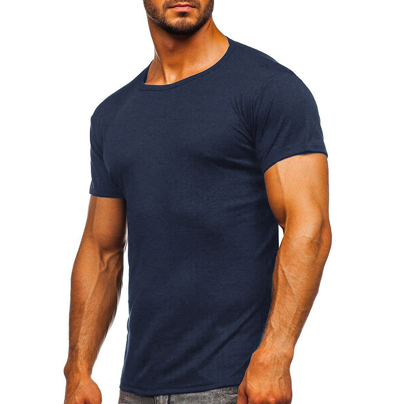 Men's Crew Neck Short Sleeve T-Shirt - Classic Fit Basic Layering Tee