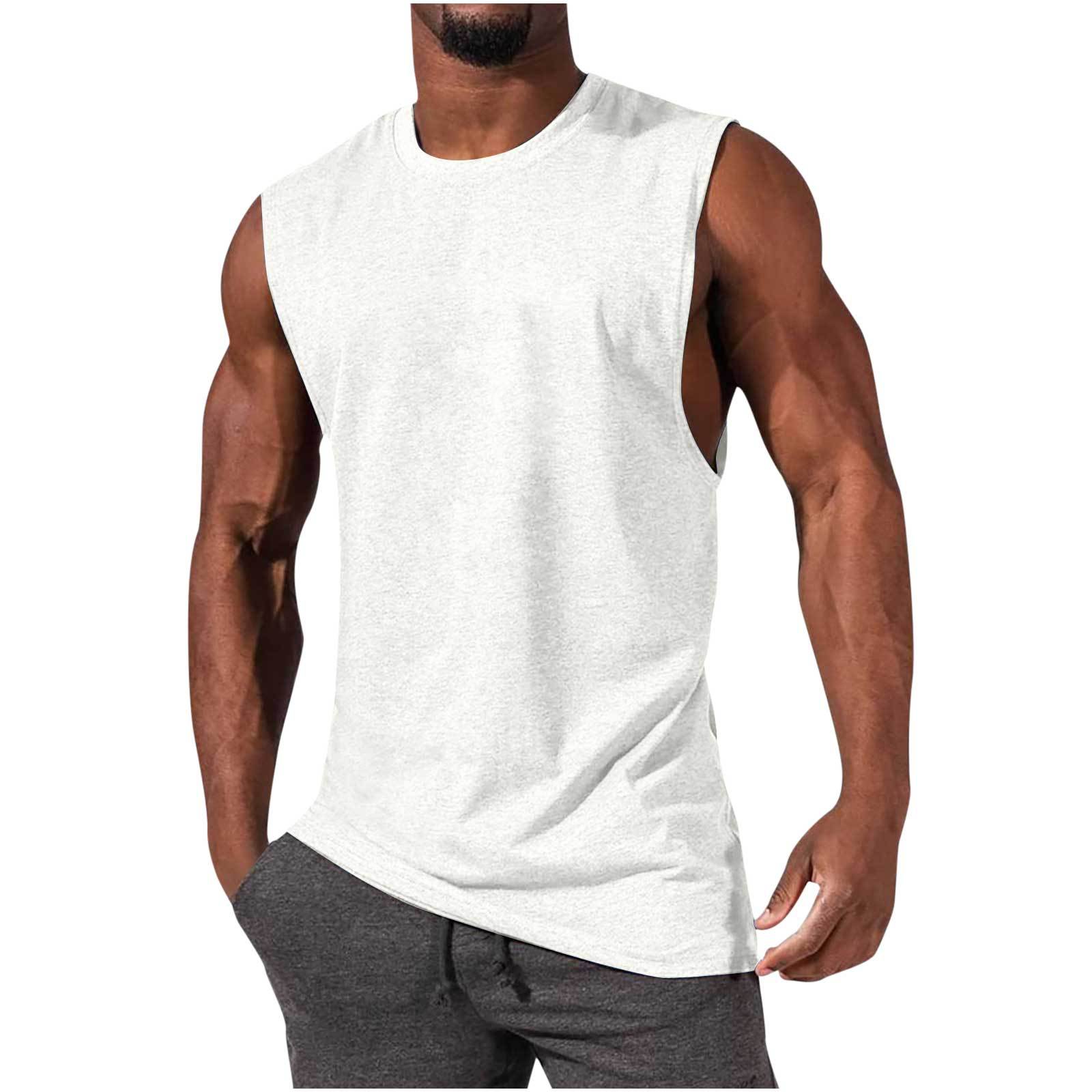 Men's Muscle Fit Leisure Walker Solid Color T-Shirt