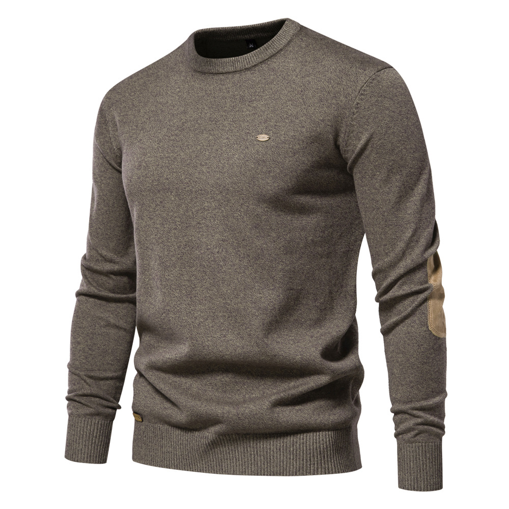 Men's Casual Crew Neck Pullover Knit Sweater