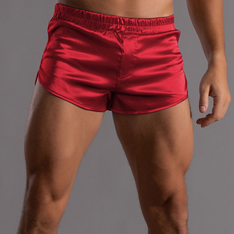 Men's Silk Boxer Shorts Plus Size Comfortable Home Sleep Shorts