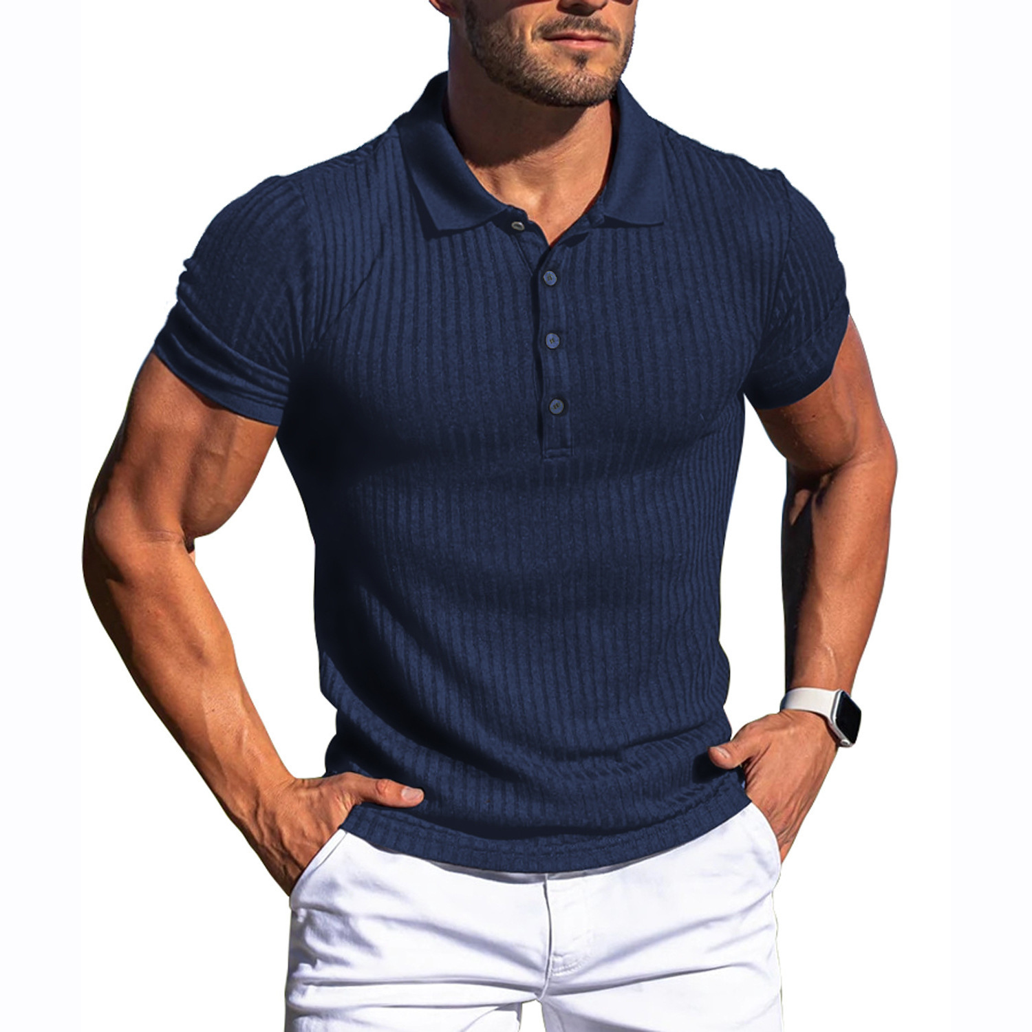 Sechrist Ribbed Fabric Short Sleeves T-shirt