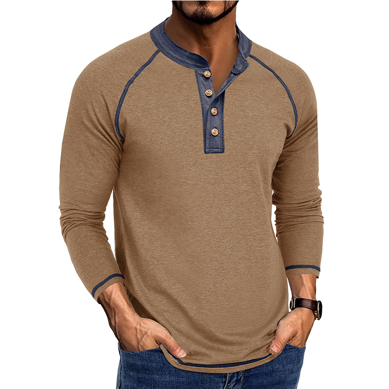 Men’s Long Sleeve Henley Shirt