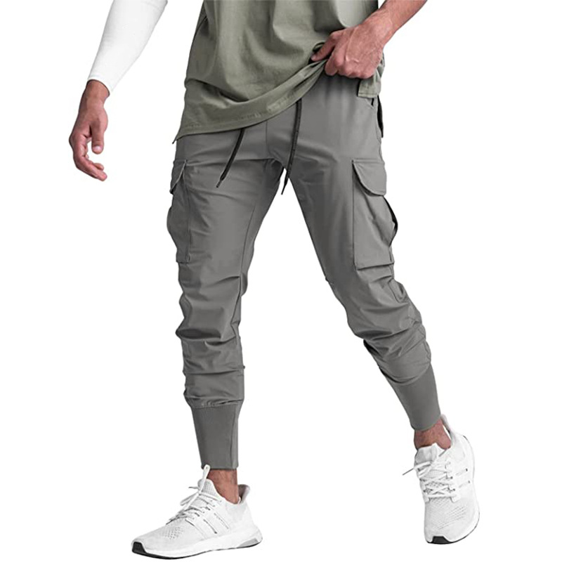 Men's Athletic Jogger Pants - Stretch Woven Running Training Drawstring Sweatpants