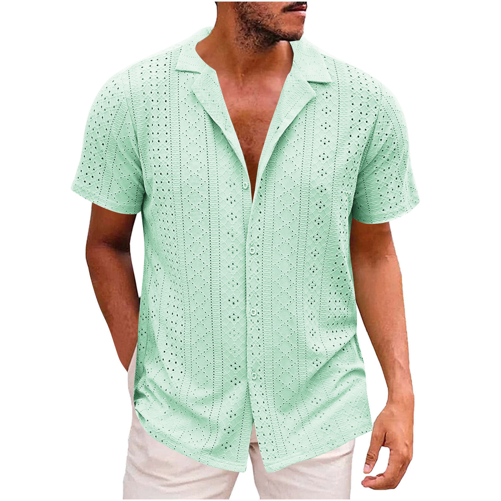 Men's New Fashion Turn-down Collar Shirt