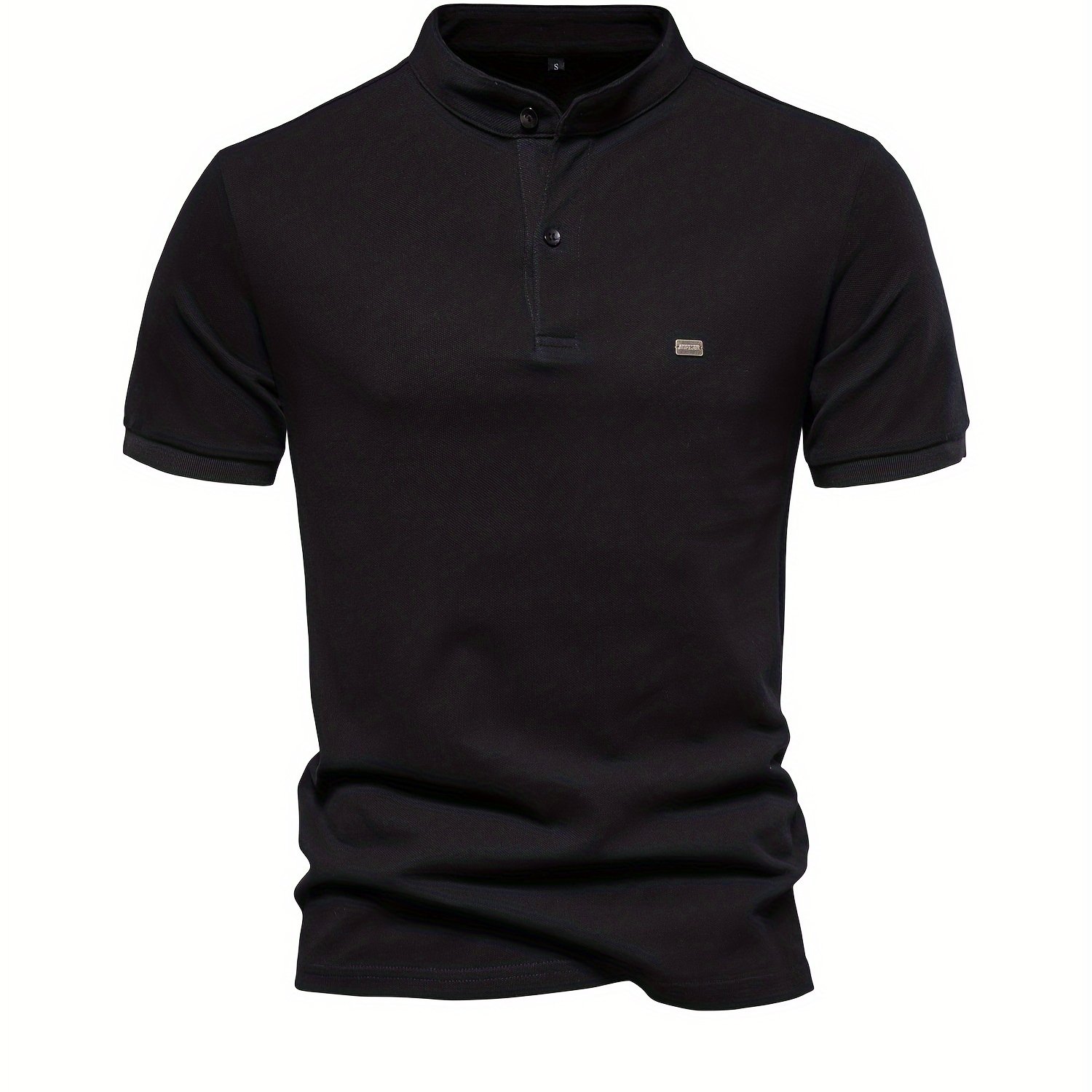 Men's Daily Comfy Short Sleeve Shirt With Stand Collar Golf