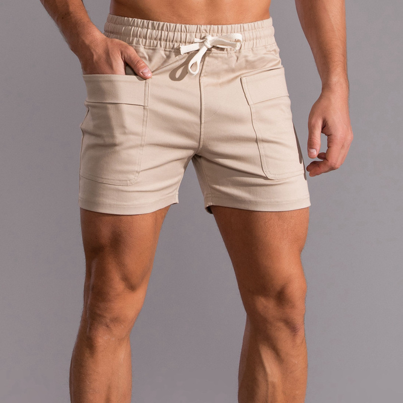 Men's Cotton Shorts with Large Pockets, Capri Pants, Plus Size Casual Cargo Pants