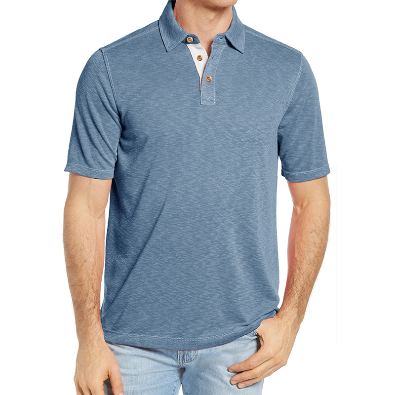 Men's Casual Cotton Henley T-Shirt