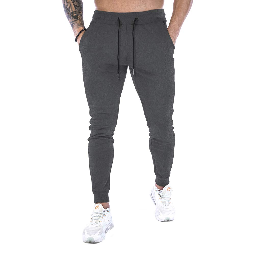 Men's Solid Color Drawstring Waist Sweatpants