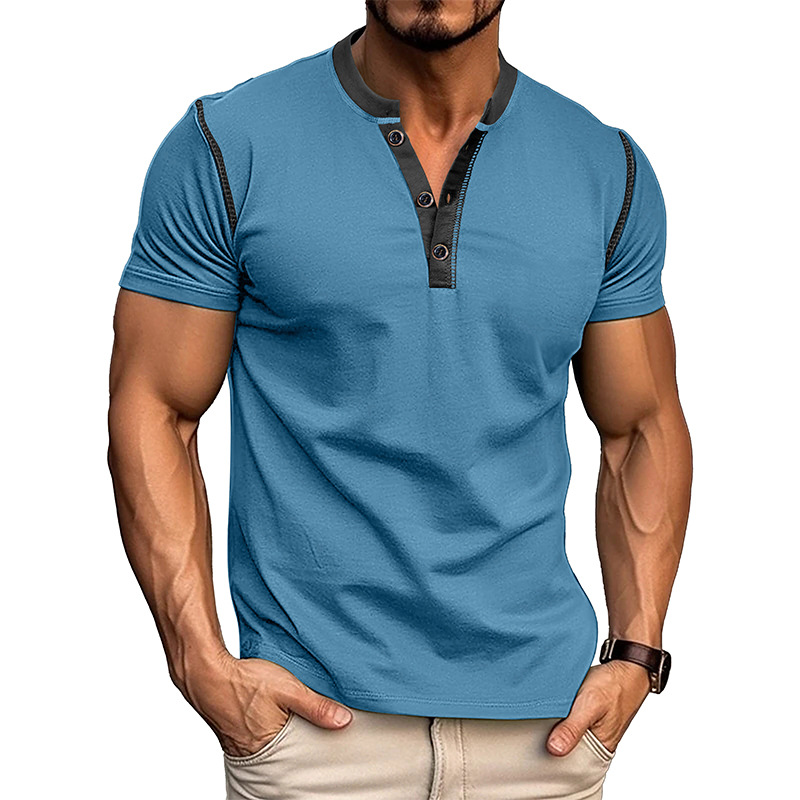 Men's Vintage Slim Fit Henley T-Shirt