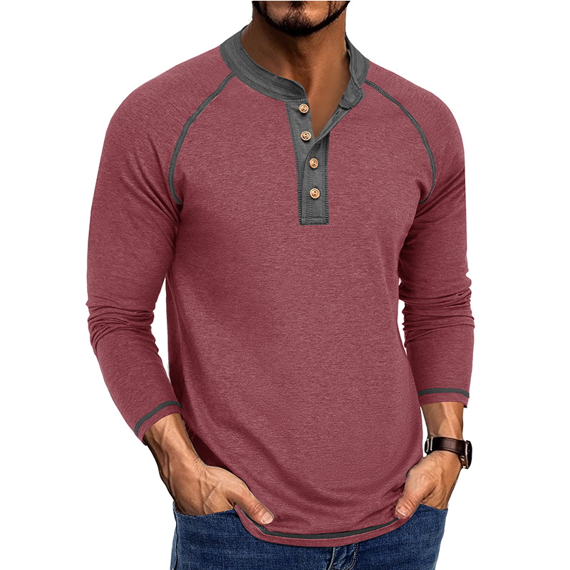 Men’s Long Sleeve Henley Shirt