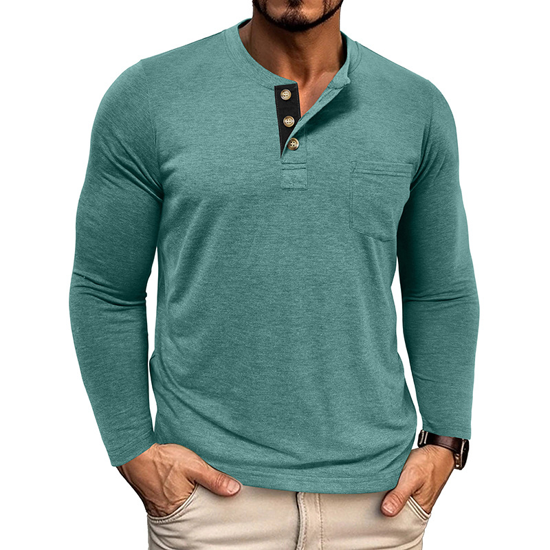 Men’s Casual Long Sleeve Henley T-Shirts