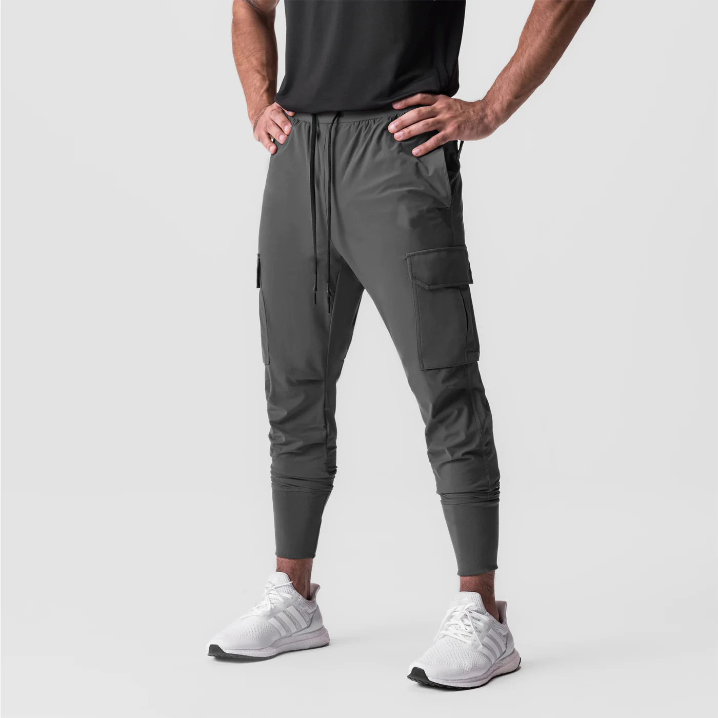 Men's Athletic Jogger Pants - Stretch Woven Running Training Drawstring Sweatpants