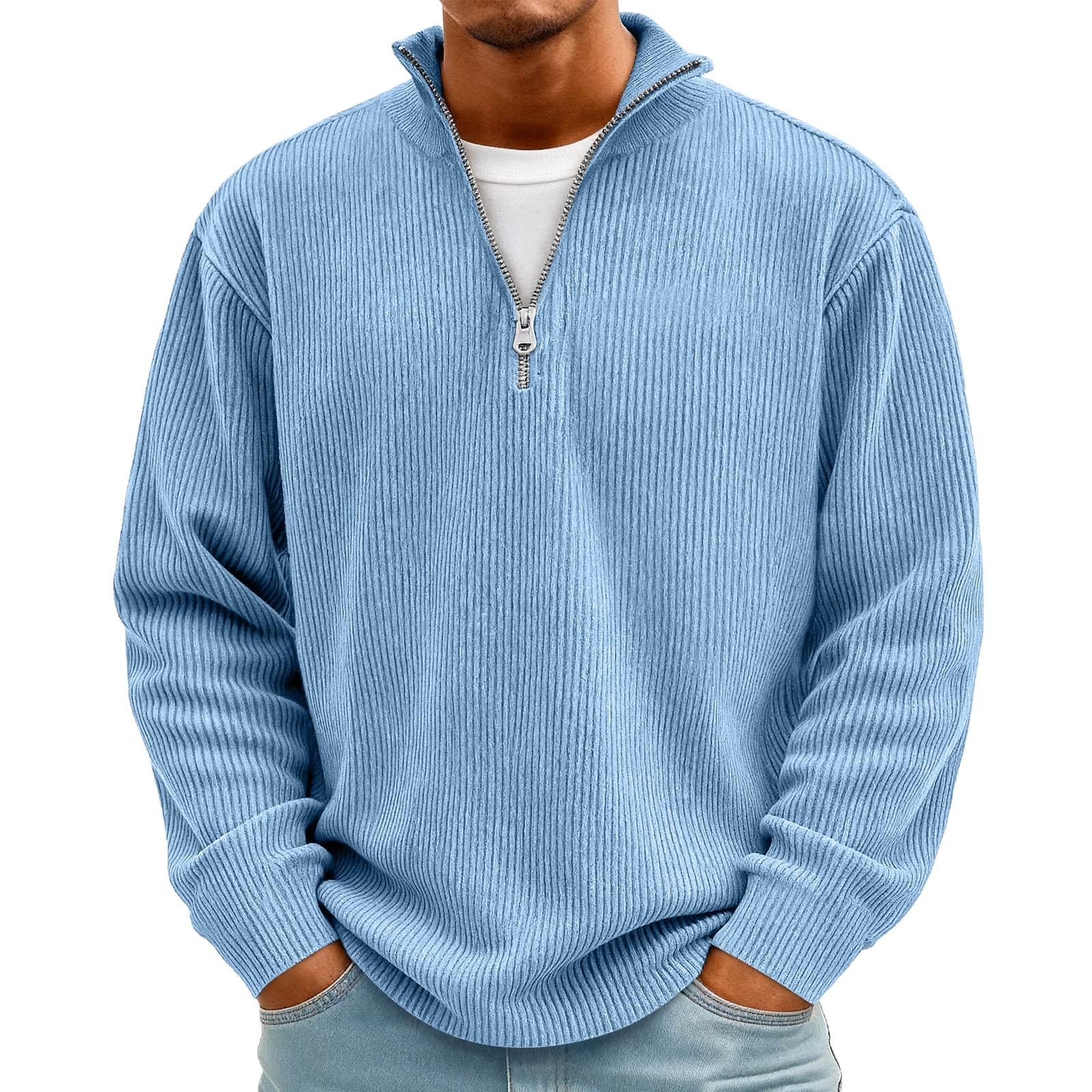 Men's Corduroy Quarter-Zip Pullover