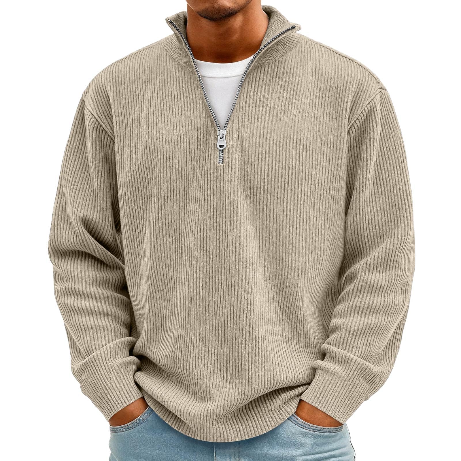 Men's Corduroy Quarter-Zip Pullover