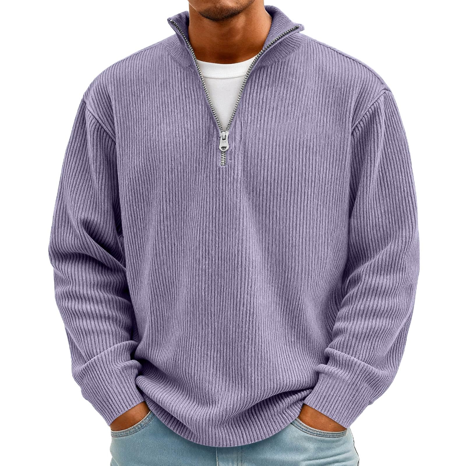 Men's Corduroy Quarter-Zip Pullover