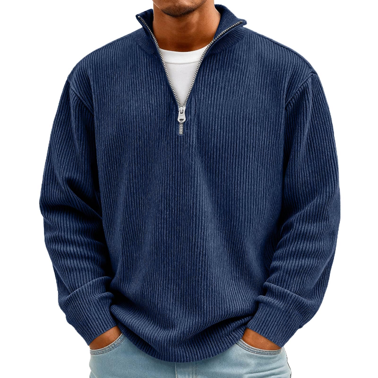 Men's Corduroy Quarter-Zip Pullover