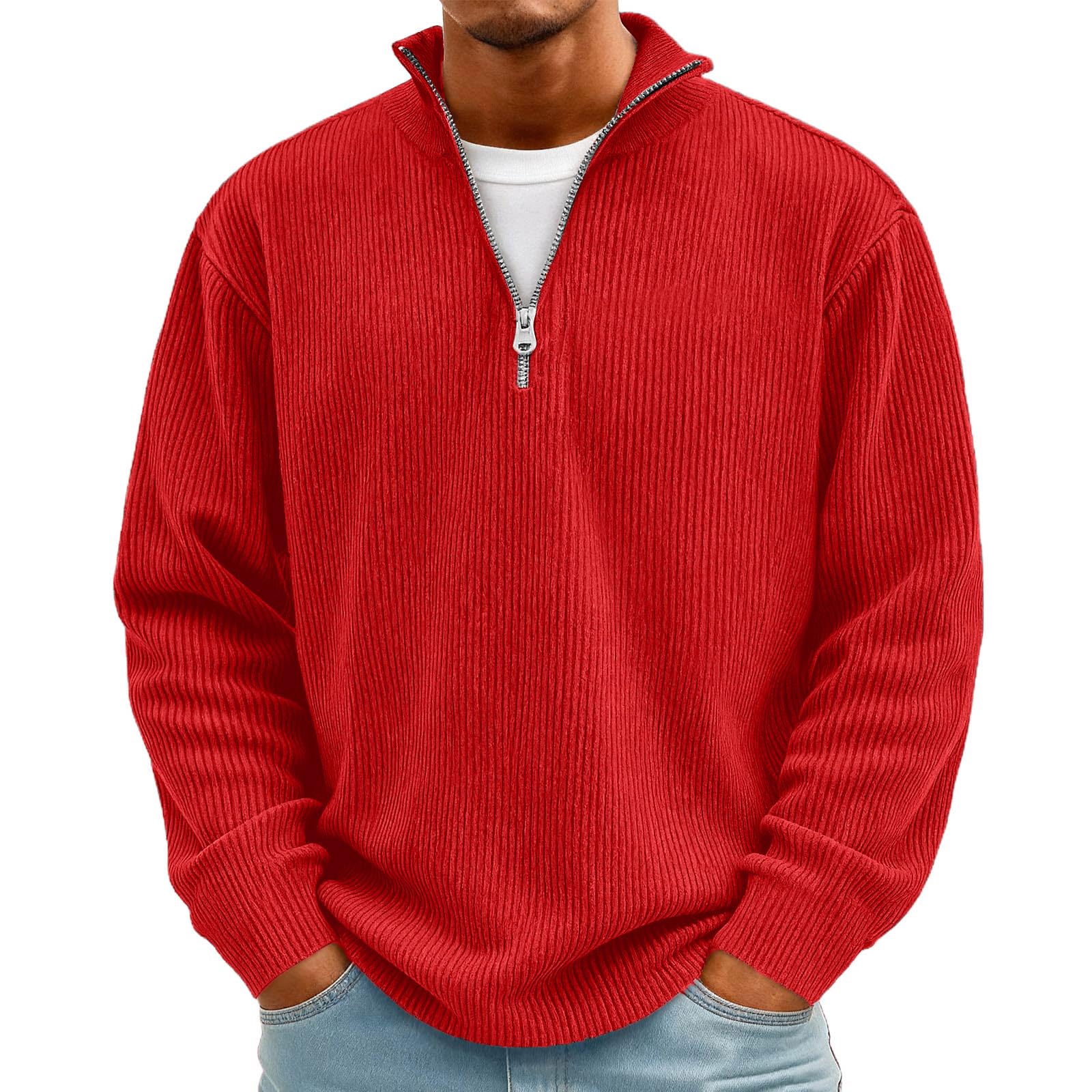 Men's Corduroy Quarter-Zip Pullover