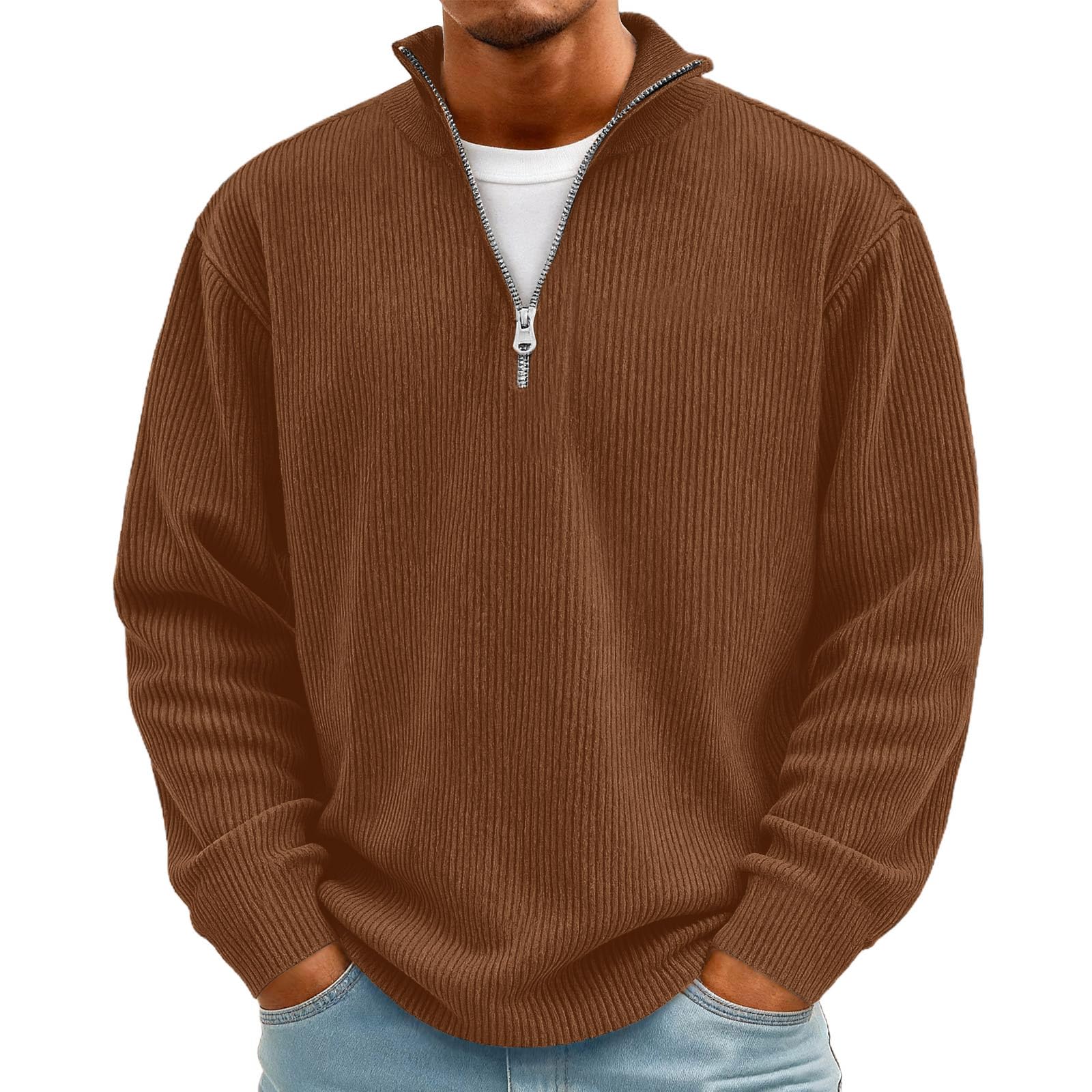Men's Corduroy Quarter-Zip Pullover