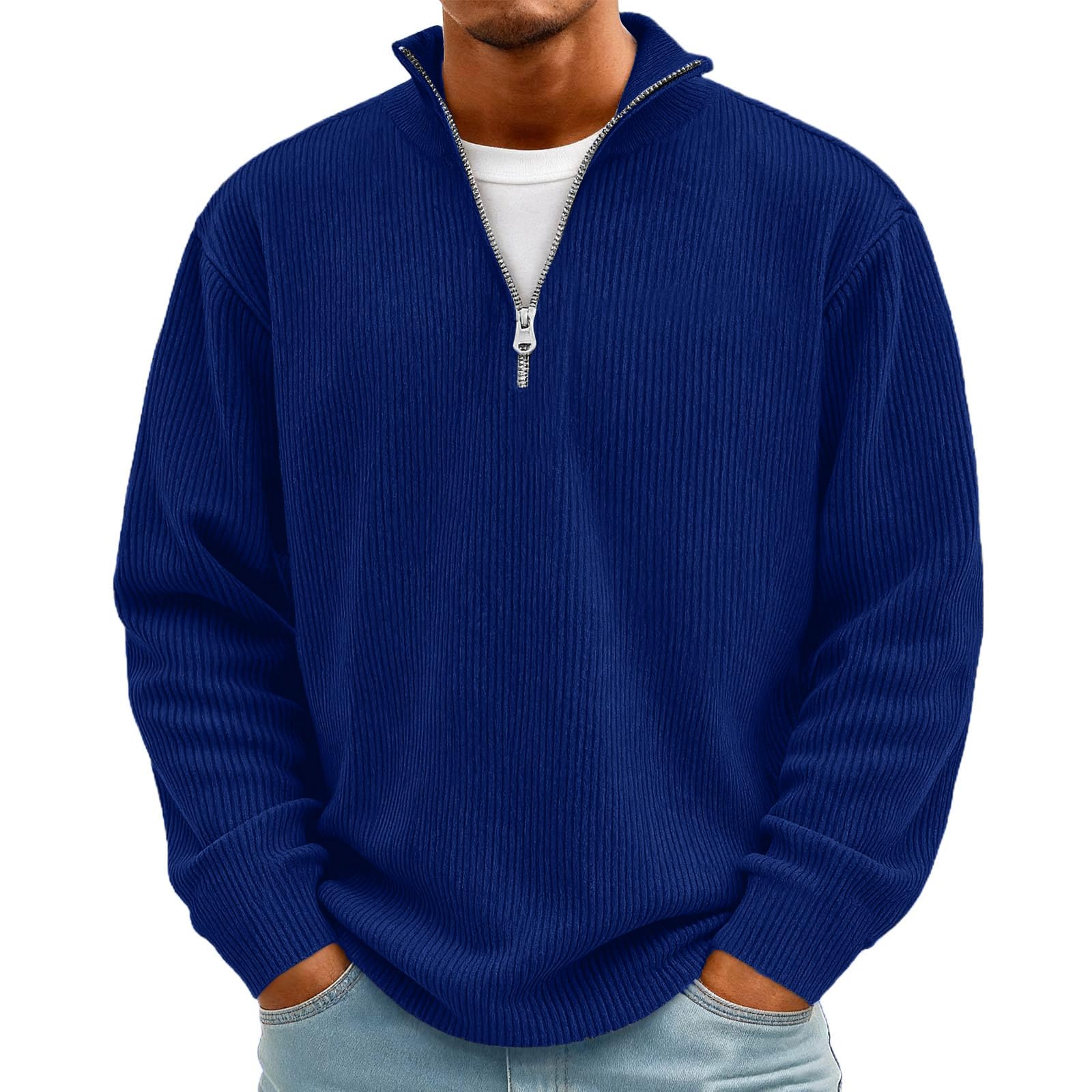 Men's Corduroy Quarter-Zip Pullover