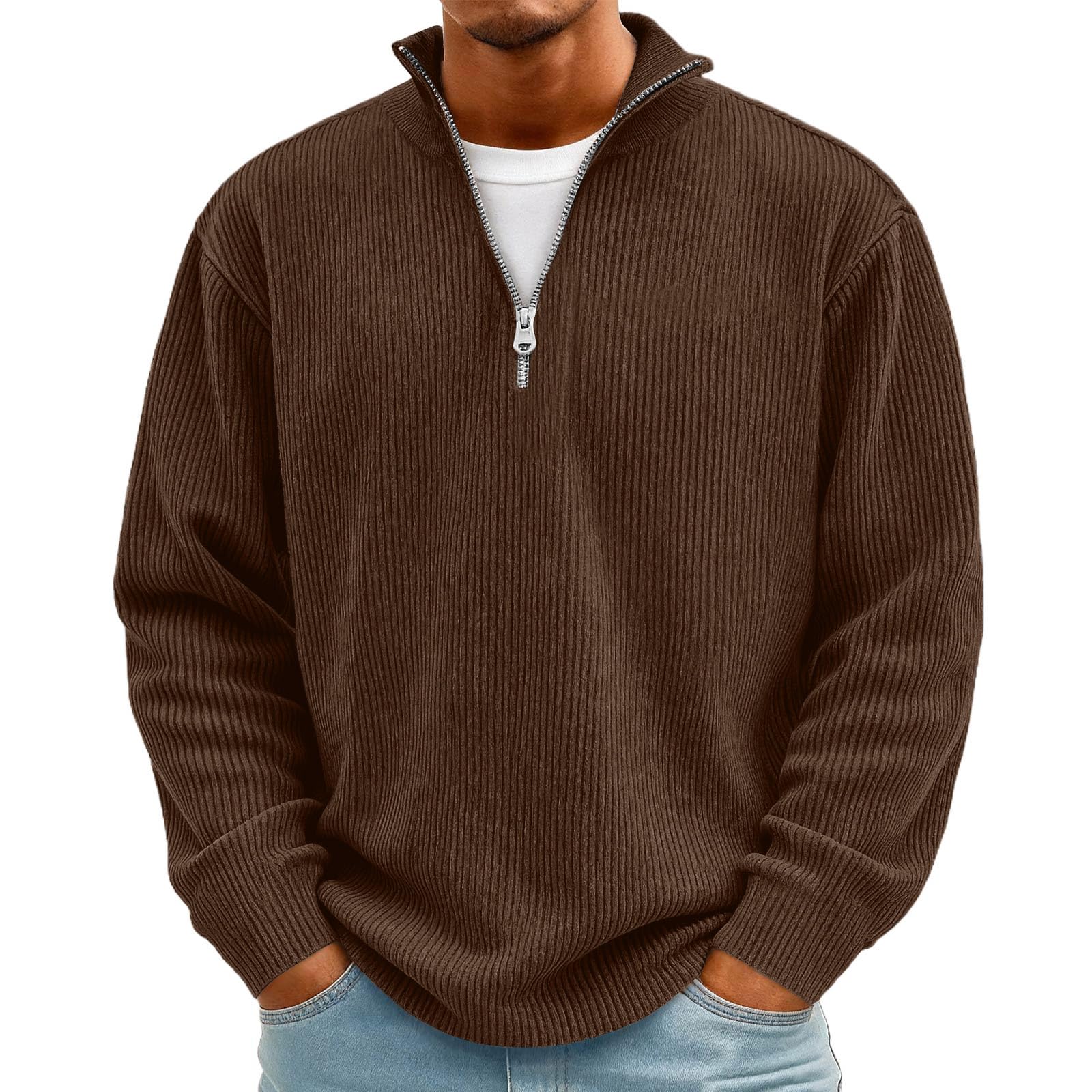 Men's Corduroy Quarter-Zip Pullover