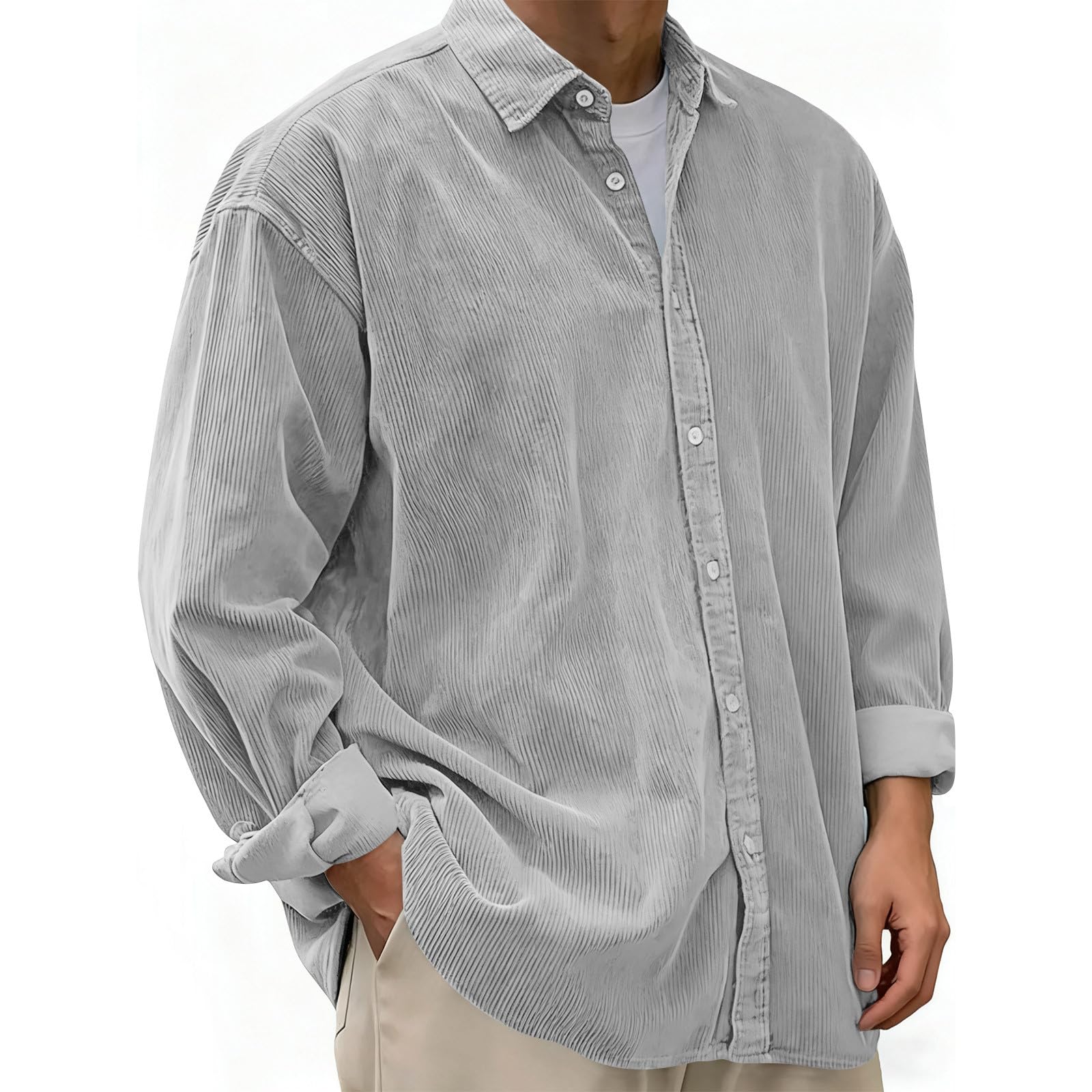 Men's Corduroy Relaxed Fit Shacket