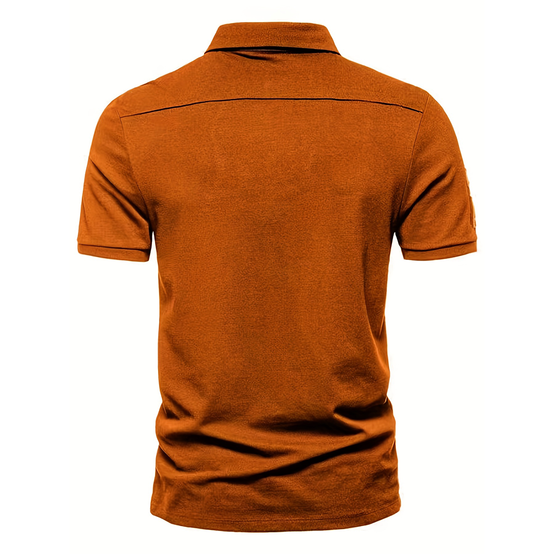 Men's Casual U.S. ARMY Print Short Sleeve Polo Shirt