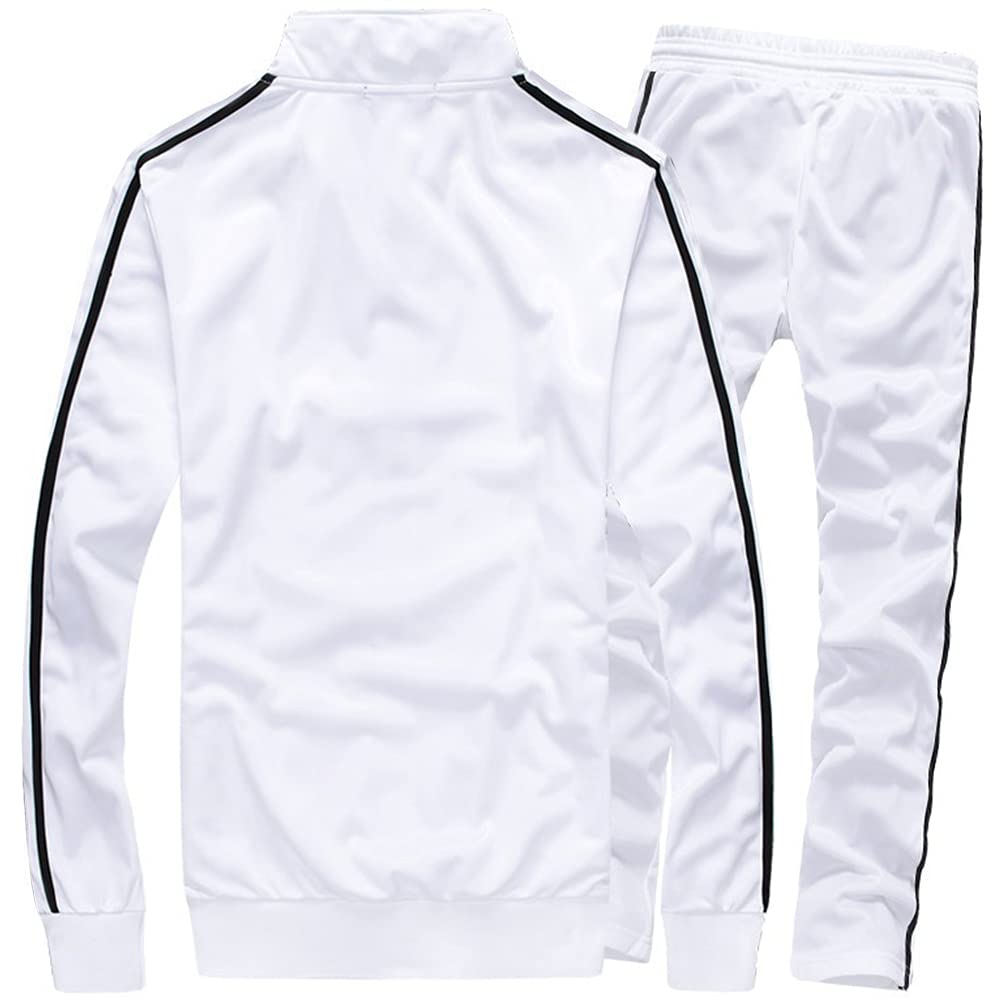 Men's Activewear Full Zip Warm Tracksuit Sports Set