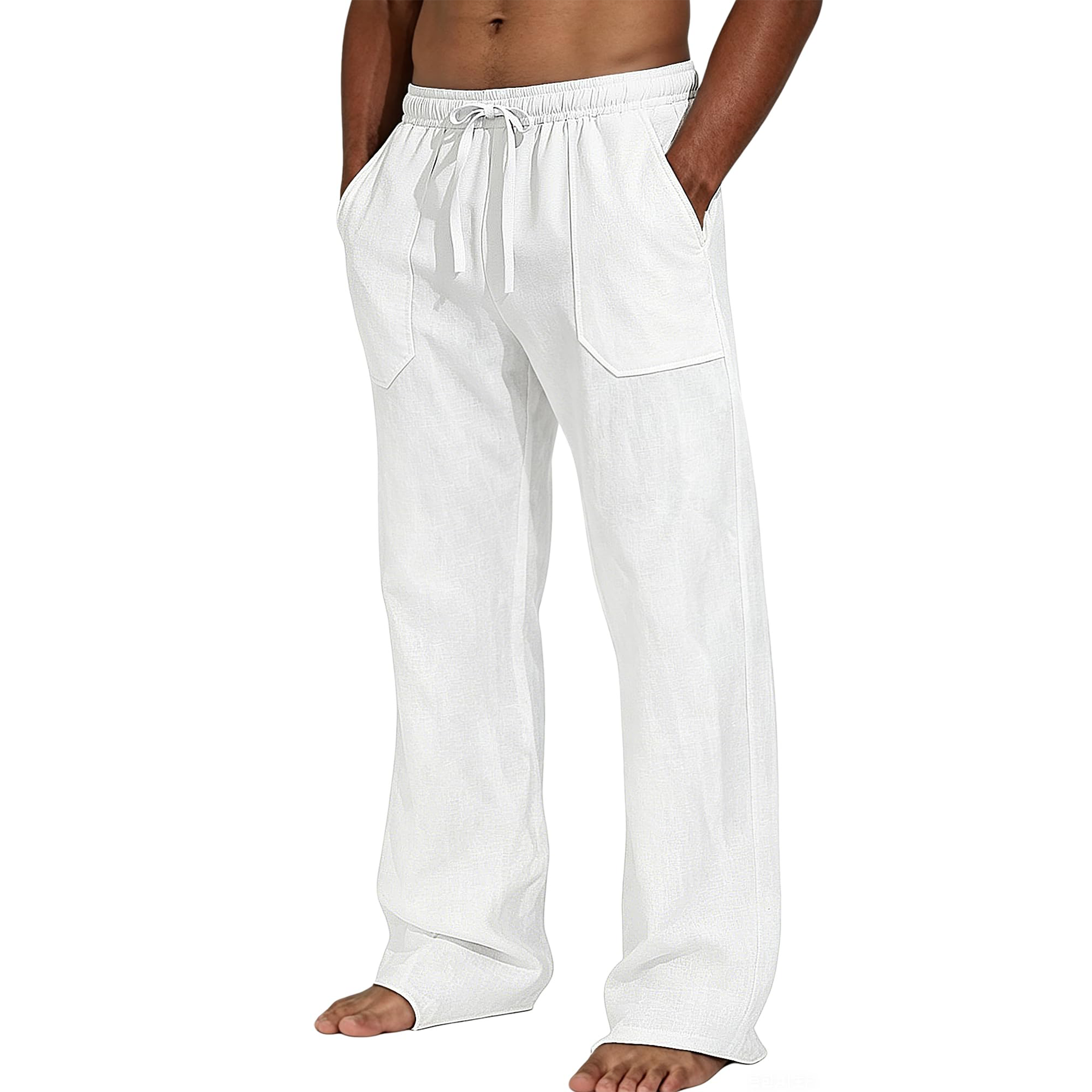 Men's Cotton Linen Drawstring Pants