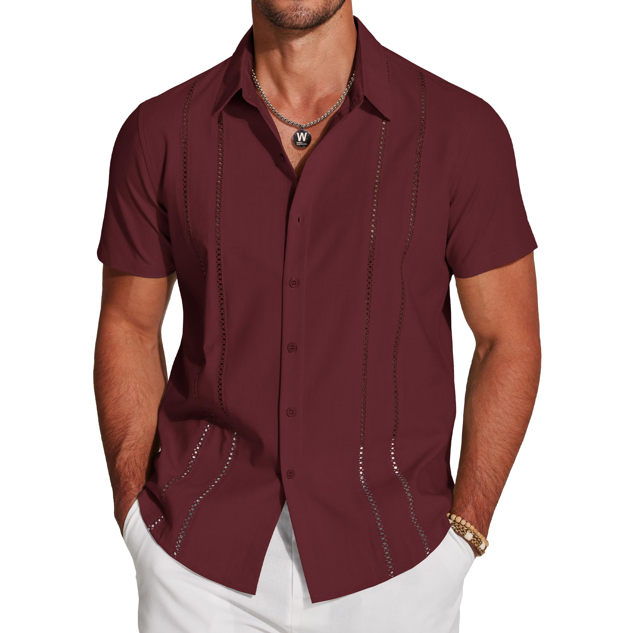 Men's Cuban Guayabera Short Sleeve Shirts
