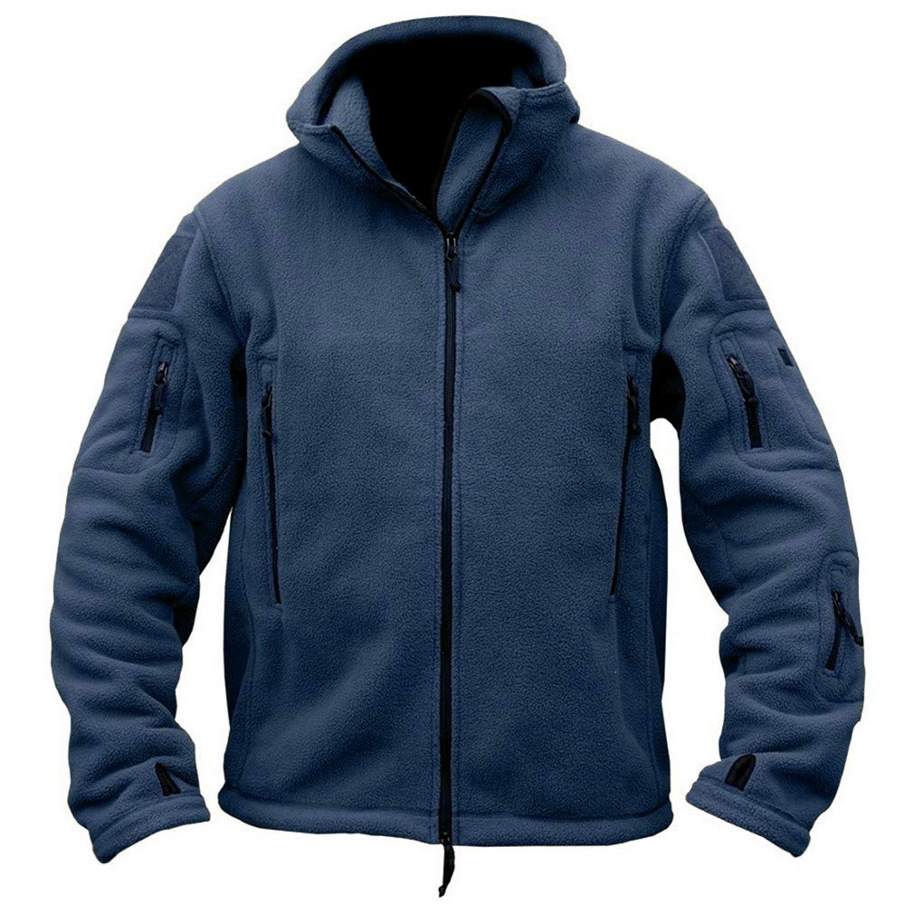 Men's Warm Military Tactical Sport Fleece Hoodie Jacket