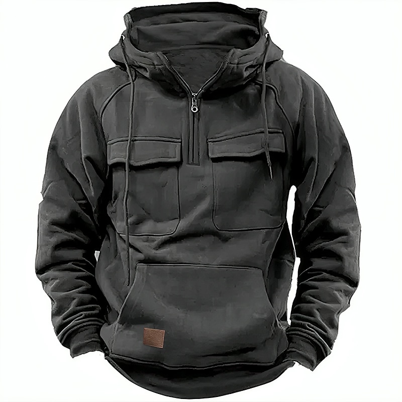 Men's Hoodie Quarter Zipp Hoodie Tactical Hoodie