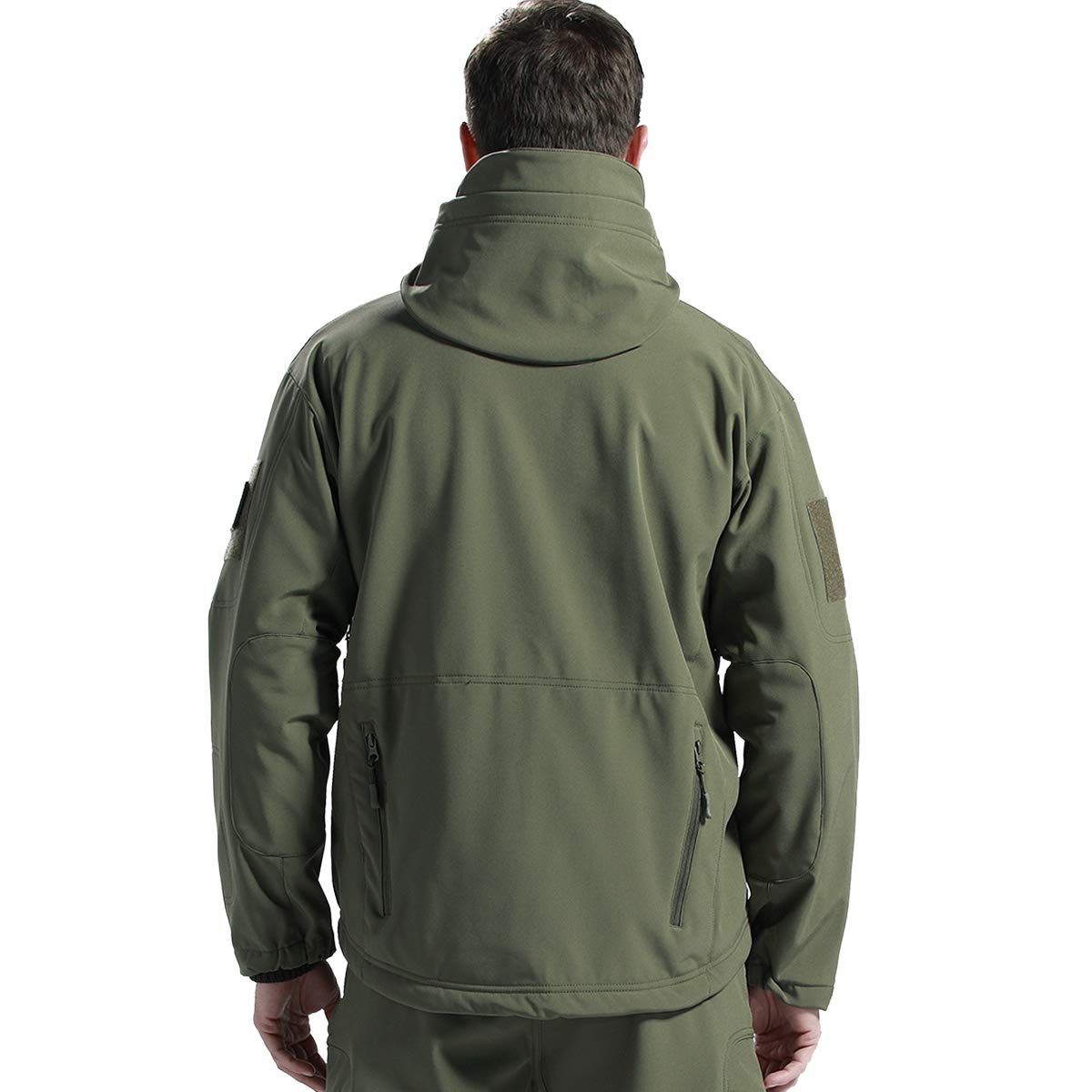 Men's Outdoor Waterproof Soft Shell Hooded Military Tactical Jacket