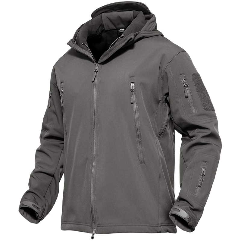 Men's Outdoor Waterproof Soft Shell Hooded Military Tactical Jacket