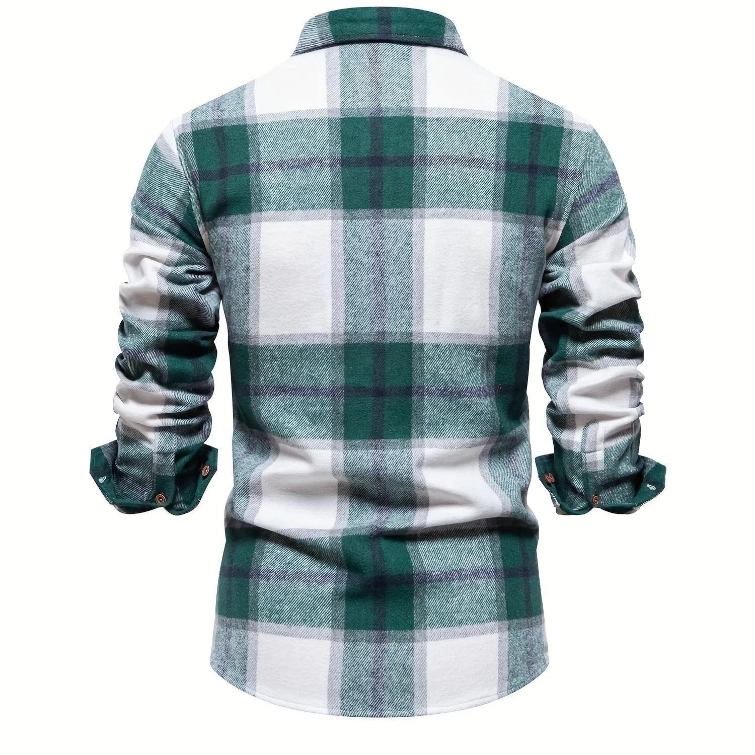 Men's Casual Stylish Plaid Long Sleeve Lapel Shirt