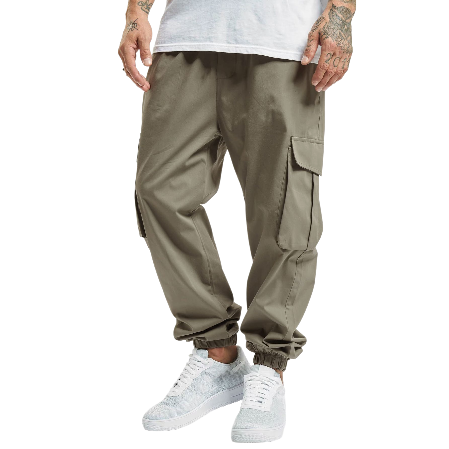 Men's Solid Color Drawstring Cargo Pants