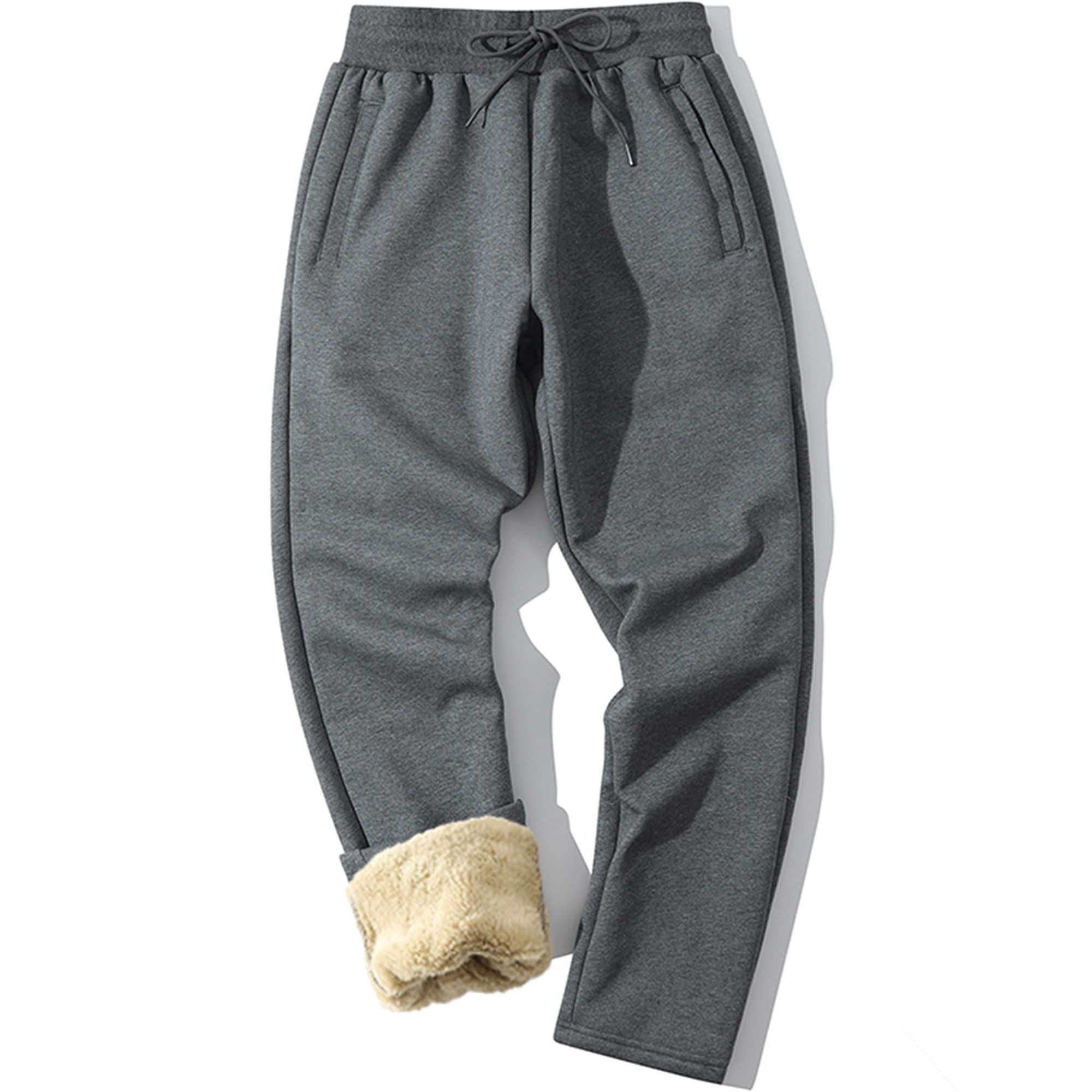 Men's Winter Sherpa Lined Fleece Sweatpants